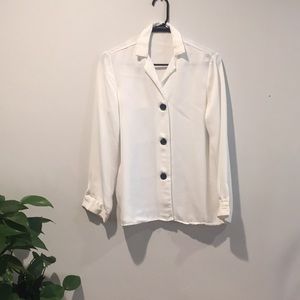 Zara soft loose fit white shirt